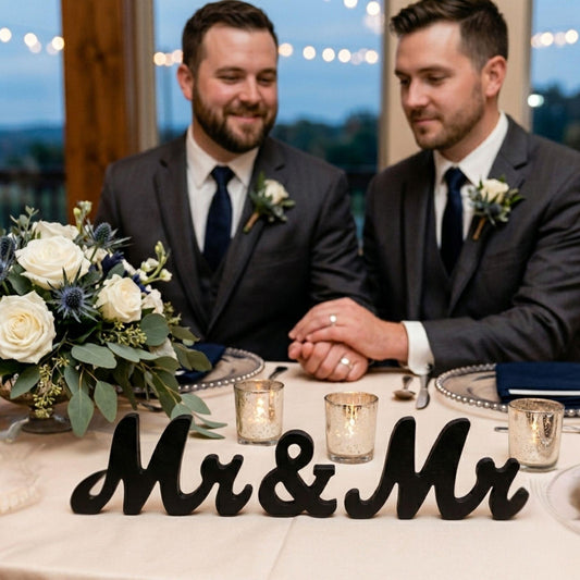 Mr & Mr Resin Letter Set – Wedding Table Display | Couple Gift Décor