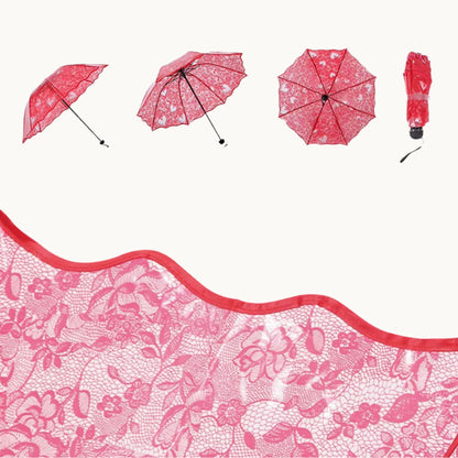 Heart Lace Clear Umbrella