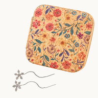 Bloom & Keep Bundle – Dangle Flower Earrings + Cork Jewellery Box