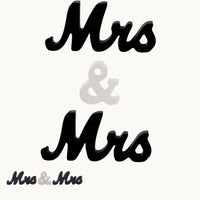 Mrs & Mrs Resin Letter Set – Wedding Table Display | Couple Gift Décor