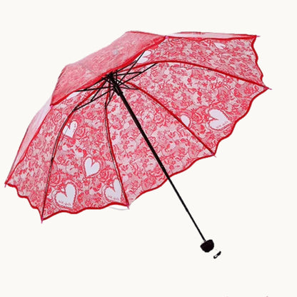 Heart Lace Clear Umbrella