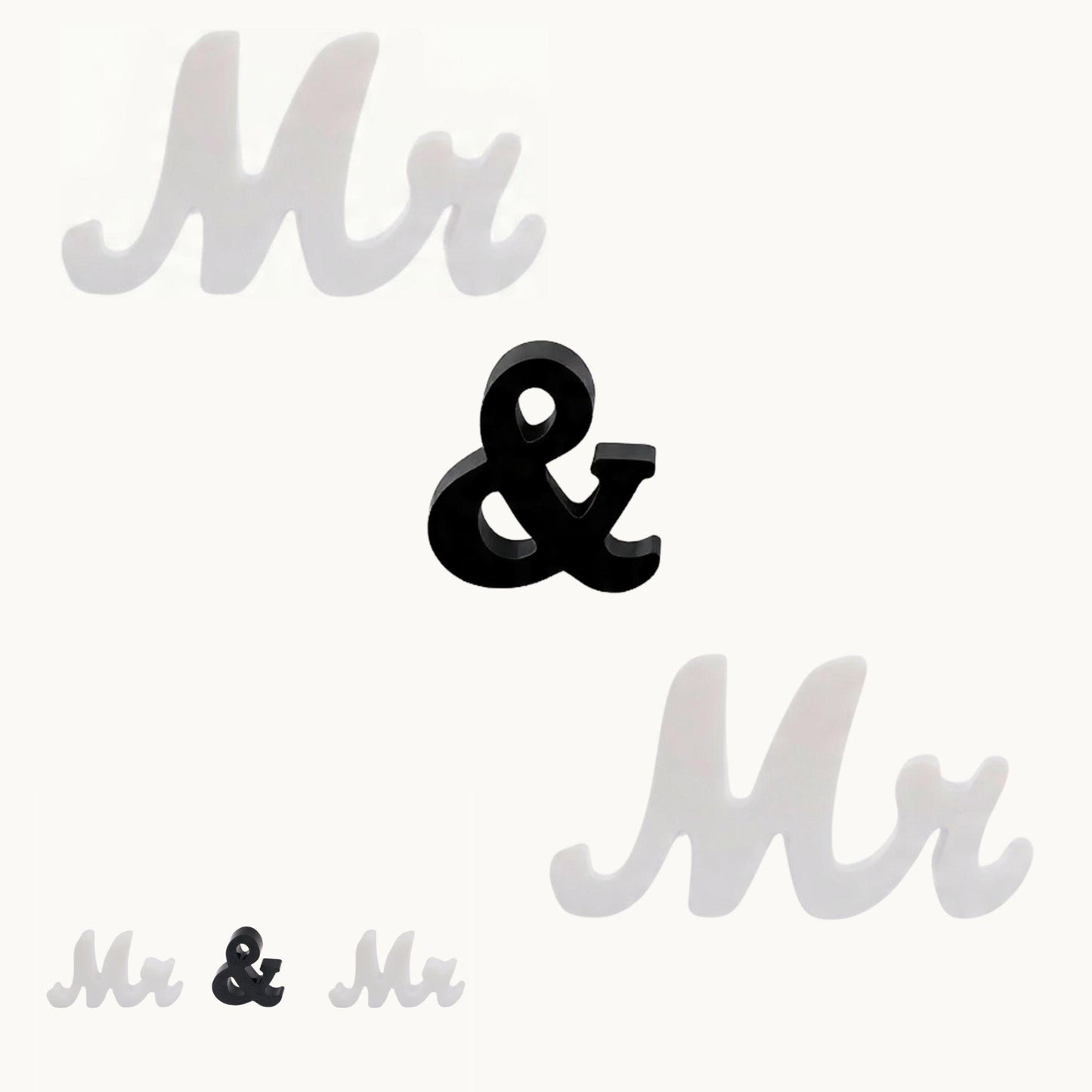 Mr & Mr Resin Letter Set – Wedding Table Display | Couple Gift Décor