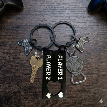 Player 1 + Player 2 Keychain Set