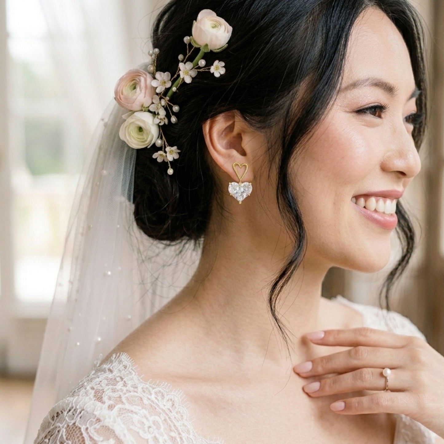 Crystal Heart Earrings