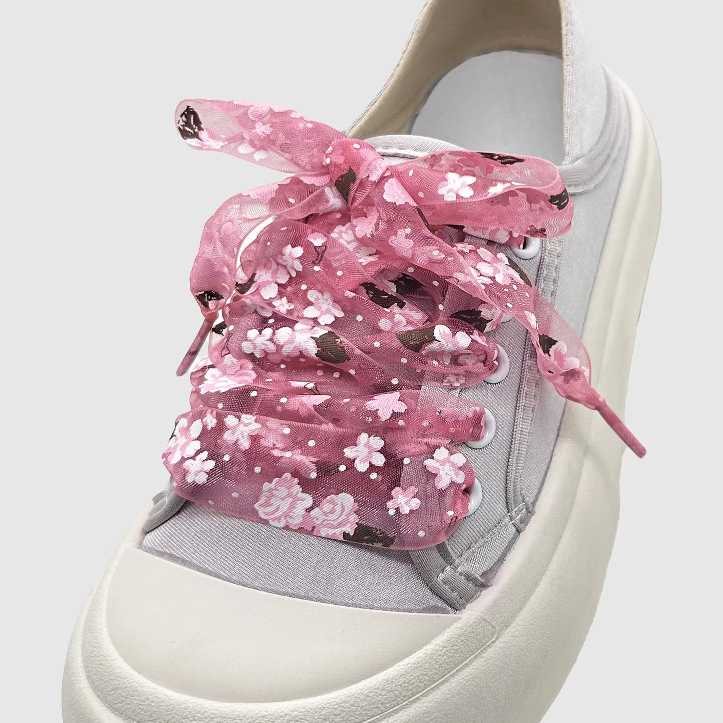 Laced Up for Love – Organza Shoelaces (Plain & Floral)
