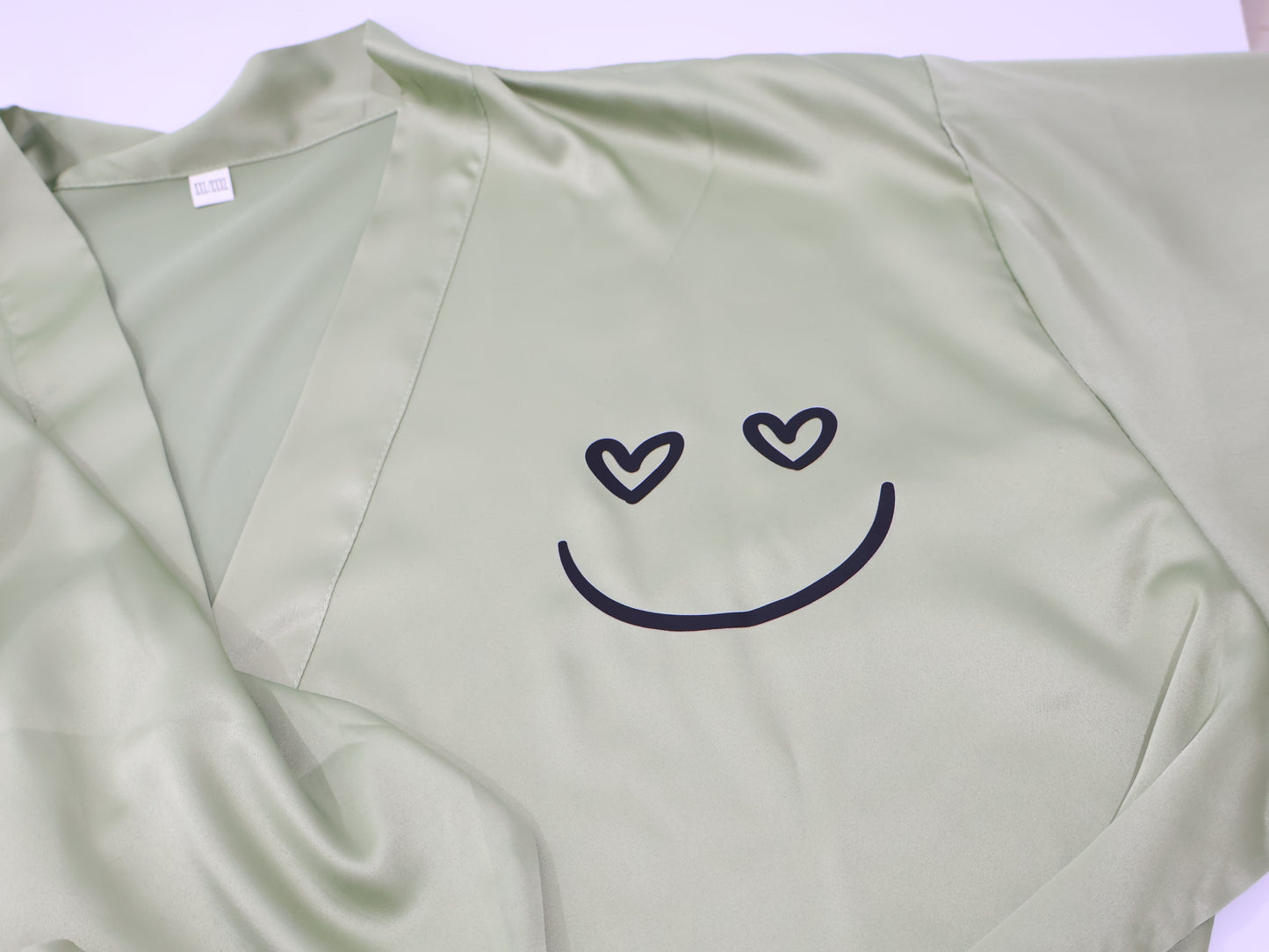 Satin Lace Trim Robe