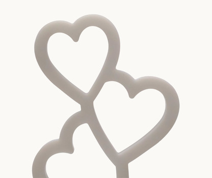 Resin Trio of Hearts Candle Holder – Custom Floral Centre | Wedding Keepsake & Romantic Décor