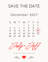Calendar 26-27 – Save the Date Template